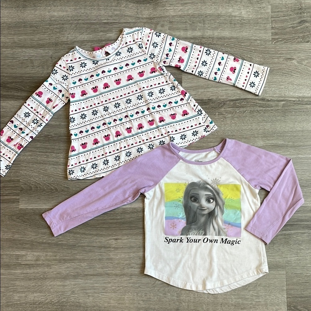 Disney toddler/little girls long sleeve shirts